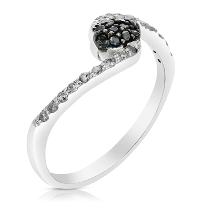 Vir Jewels 1/4 Cttw Black And White Diamond Composite Ring .925 Sterling Silver
