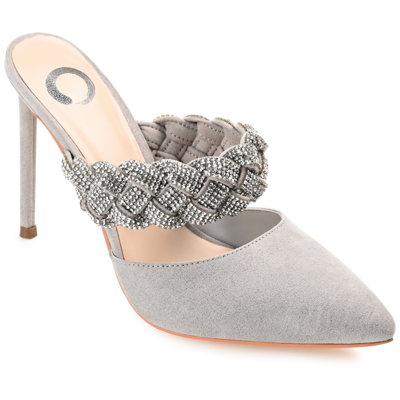 Journee Collection Collection Women's Tru Comfort Foam Hazzl Pump In Grey