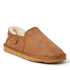 Dearfoams Fireside By Dearfoam Men's Hobart Genuine Shearling Closed Back Slippers In Brown