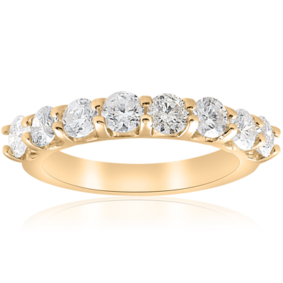 Pompeii3 1 5/8ct U Prong Diamond Wedding Ring 14k Yellow Gold In Silver