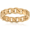 Pompeii3 Mens 14k Yellow Gold Hand Braided Curb Linked Wedding Band In Beige