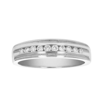 Vir Jewels 1/4 Cttw Si1-si2 Certified Machine Diamond Wedding Band Milgrain 14k Gold In White