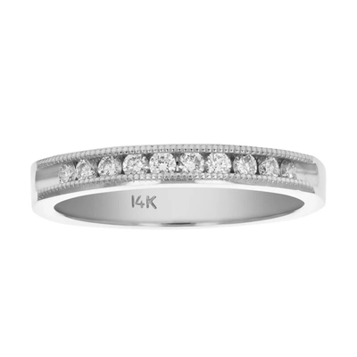 Vir Jewels 1/2 Cttw Si2-i1 14k Gold Machine Set Diamond Wedding Band 10 Stones In Silver