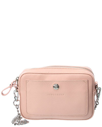 Longchamp Le Foulonne Leather Crossbody In Pink