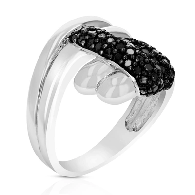 Vir Jewels 2/3 Cttw Black Diamond Ring .925 Sterling Silver With Rhodium Plating