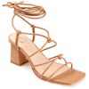 Journee Collection Harpr Tru Comfort Foam Heeled Sandal In Beige
