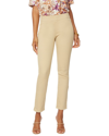 Nydj Petite Skinny Ankle Pull On Jeans With Side Slits In Brown