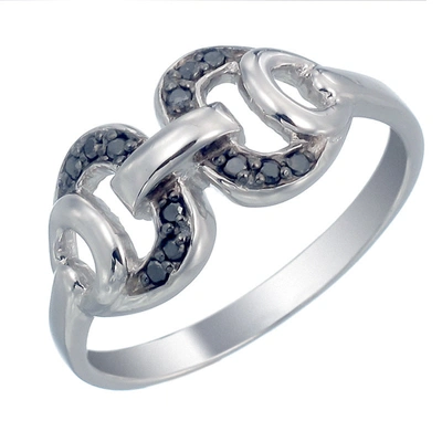 Vir Jewels 1/6 Cttw Black Diamond Ring In .925 Sterling Silver With Rhodium Plating