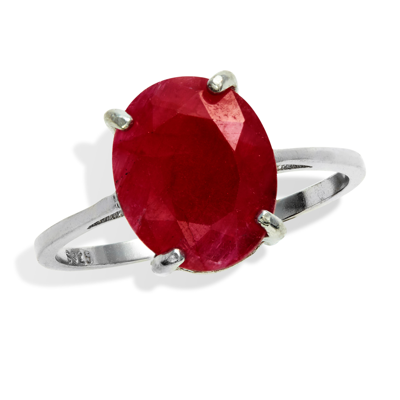 Savvy Cie Jewels Sterling Silver Ruby 6gtw In Red