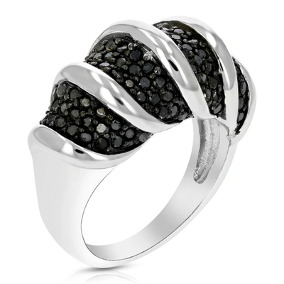 Vir Jewels 1.30 Cttw Black Diamond Ring .925 Sterling Silver With Rhodium Plating