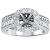 Pompeii3 3/4ct Cushion Cut Halo Diamond Vintage Engagement Ring Setting Set In Silver