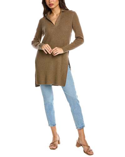 Alex Mill Ribbed Wool-blend Tunic In Brown