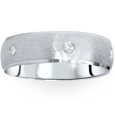 Pompeii3 Mens 950 Platinum Comfort Fit Wedding Ring Band New In Silver