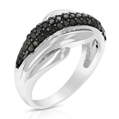 Vir Jewels 2/3 Cttw Black Diamond Wedding Ring .925 Sterling Silver With Rhodium