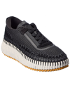 Chloé Nama Low-top Mesh Sneakers With Suede Inserts In Black