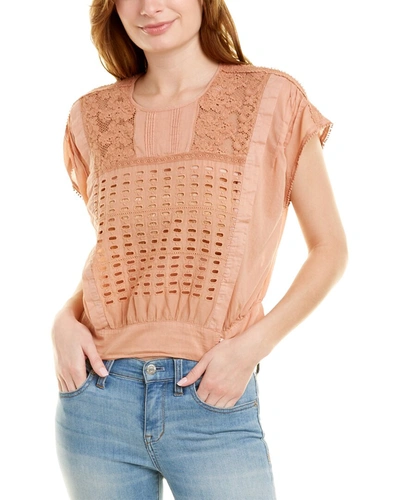 Burning Torch Half Moon Top In Pink
