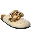 Jw Anderson Leather Chain Mules In White