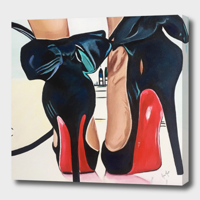 Curioos Date Night High Heels By Karim Aboud Wall Art In Red