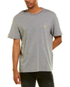 Golden Goose Melange Gray Star Collection T-shirt With Gold Star On The Front In Grey