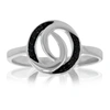 Vir Jewels 1/10 Cttw Black Diamond Ring In .925 Sterling Silver With Rhodium Plating In Silver