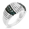 Vir Jewels 0.55 Cttw Blue Diamond Ring .925 Sterling Silver With Rhodium Plating