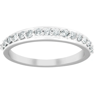 Pompeii3 1/3ct Diamond Wedding Ring 14k White Gold Womens 16 Stone Band