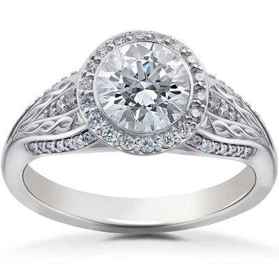 Pompeii3 1/4 Ct Lab Grown Diamond Zoe Engagement Ring Setting In Silver