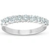 Pompeii3 Platinum 1/2ct Diamond Wedding Ring Womens Half Eternity Ring In Silver