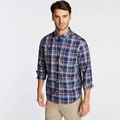 Nautica Mens Big & Tall Classic Fit Wrinkle-resistant Plaid Shirt In Multi