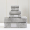 Modern Threads 6-piece Yarn Dyed Cobblestone Jacquard Towel Set In Silver