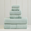 Modern Threads 6-piece Yarn Dyed Cobblestone Jacquard Towel Set In Blue