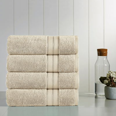 Modern Threads 4-pack Spunloft Bath Towel In Beige