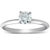 POMPEII3 VVS1 1/3CT ROUND SOLITAIRE DIAMOND ENGAGEMENT RING 14K WHITE GOLD