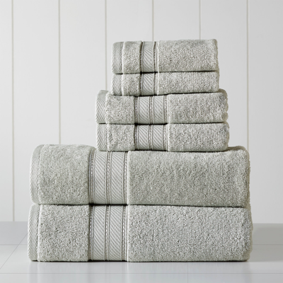 Modern Threads 6-piece Spunloft Towel Set In Grey