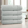 Modern Threads 4-pack Spunloft Bath Sheet In Grey