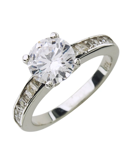 Sterling Forever Sterling Silver Radiant Cz Engagement Ring