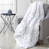 Modern Threads Luxury Braided Faux Fur Reverse To Flannel Throw Blanket In White