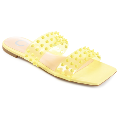 Journee Collection Katari Studded Sandal In Yellow