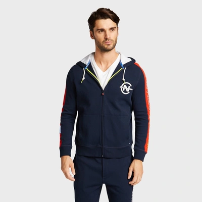 Nautica Mens Big & Tall Competition Full Zip Hoodie In Blue