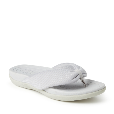 Dearfoams Women's Low Foam Thong Sandal In Gray