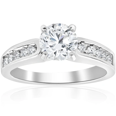 Pompeii3 2 Ct Diamond Engagement Ring 14k White Gold Channel Set