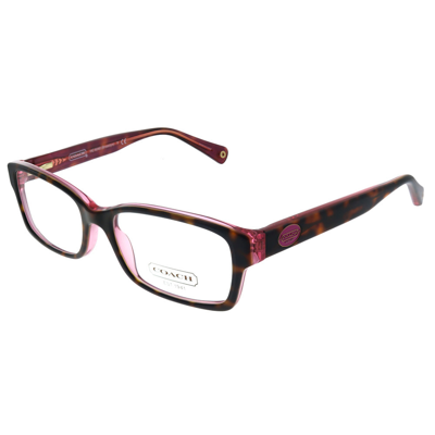 Coach Hc 6040 5115 52mm Womens Rectangle Eyeglasses 52mm In Pink
