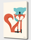 Curioos Fox & Kuala In White
