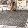 Nuloom Outdoor Jamie Area Rug In Grey