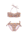 Snapper Rock Little Girl's & Girl's Leopard Love Bandeau Bikini In Multi