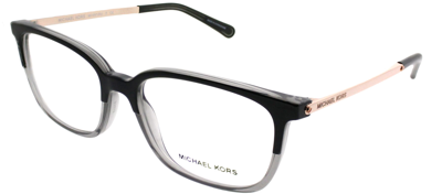 Michael Kors Bly Mk 4047 3280 53mm Womens Rectangle Eyeglasses 53mm In Black