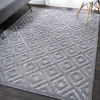 Jonathan Y Portmany Neutral Diamond Trellis Indoor/outdoor Area Rug In Grey