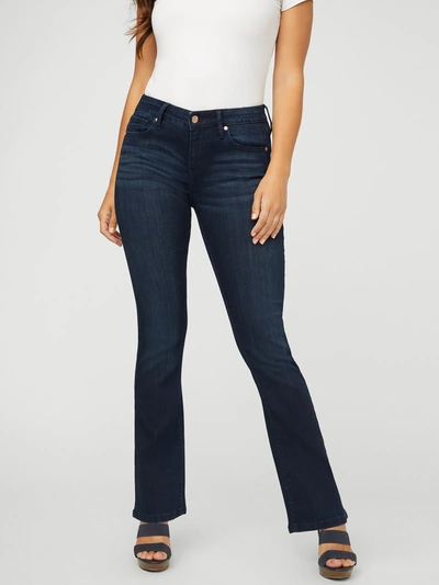 Guess Factory Eco Lyllah Mid-rise Bootcut Jeans In Blue