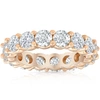 Pompeii3 4ct Diamond Eternity Wedding Ring Lab Grown Diamond 14k Rose Gold In Gold