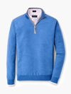 PETER MILLAR Mens Excursionist Flex Quarter Zip in Blue